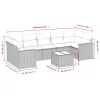  8 részes világosszürke polyrattan kerti ülőgarnitúra párnával