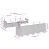  9 részes barna polyrattan kerti ülőgarnitúra párnákkal