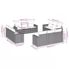  12 részes világosszürke polyrattan kerti ülőgarnitúra párnával