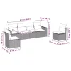  6 részes barna polyrattan kerti ülőgarnitúra párnával