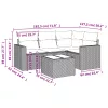  5 részes szürke polyrattan kerti ülőgarnitúra párnákkal
