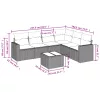  7 részes szürke polyrattan kerti ülőgarnitúra párnákkal