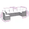  6 részes szürke polyrattan kerti ülőgarnitúra párnákkal