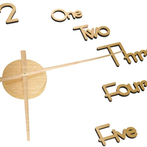  aranyszínű modern 3D falióra 100 cm XXL