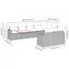  8 részes szürke polyrattan kerti ülőgarnitúra párnákkal