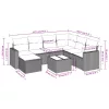  8 részes bézs polyrattan kerti ülőgarnitúra párnával