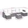  8 részes barna polyrattan kerti ülőgarnitúra párnákkal