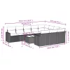  11 részes világosszürke polyrattan kerti ülőgarnitúra párnákkal
