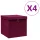  4 db sötétpiros fedeles tárolódoboz 28 x 28 x 28 cm