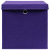  4 db lila fedeles tárolódoboz 28 x 28 x 28 cm