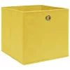  4 db sárga nem szőtt szövet tárolódoboz 28 x 28 x 28 cm