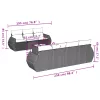  8 részes fekete polyrattan kerti ülőgarnitúra párnákkal