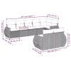  8 részes bézs polyrattan kerti ülőgarnitúra párnával