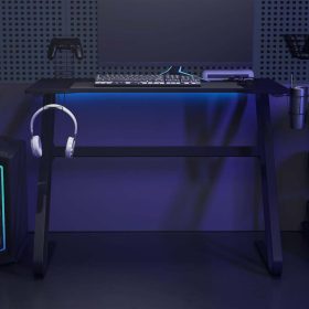  fekete ZZ-lábú gamer asztal 110 x 60 x 75 cm