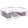  10 részes szürke polyrattan kerti ülőgarnitúra párnákkal