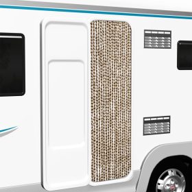  bézs és barna zsenília rovarfüggöny 56 x 185 cm