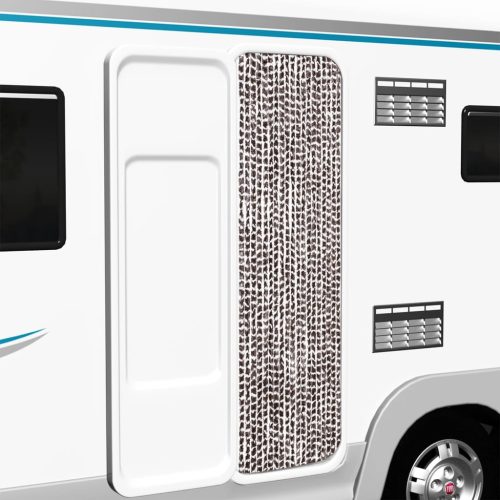  barna és fehér zsenília rovarfüggöny 56 x 185 cm