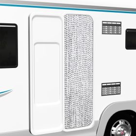    világos- és sötétszürke zsenília rovarfüggöny 56 x 185 cm 