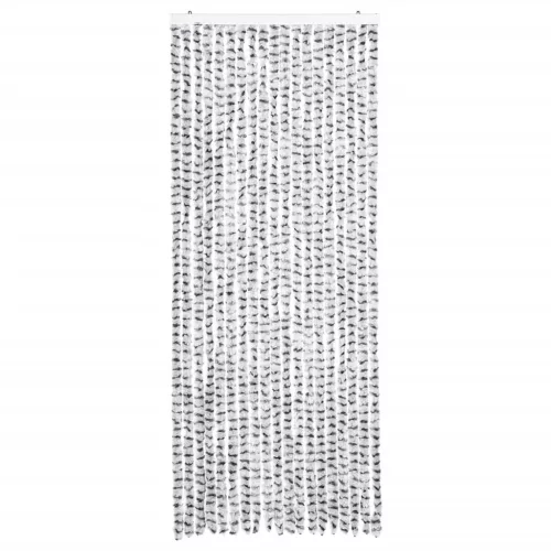  világos- és sötétszürke zsenília rovarfüggöny 56 x 185 cm 