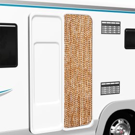  okkersárga és fehér zsenília rovarfüggöny 56 x 185 cm