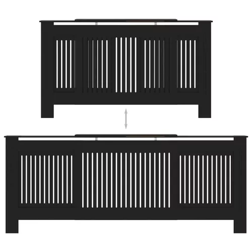  fekete MDF radiátorburkolat 205 cm