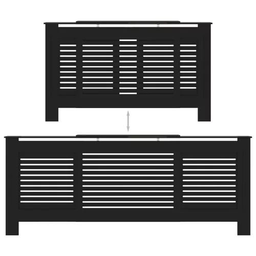  fekete MDF radiátorburkolat 205 cm