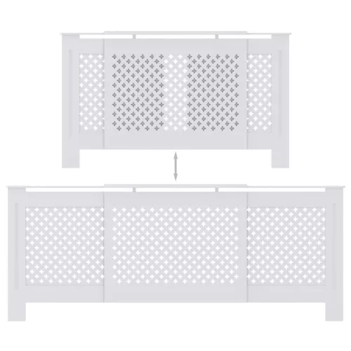  fehér MDF radiátorburkolat 205 cm