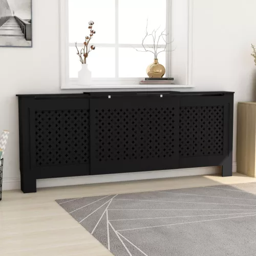  fekete MDF radiátorburkolat 205 cm