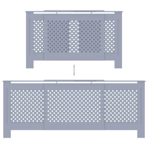  szürke MDF radiátorburkolat 205 cm