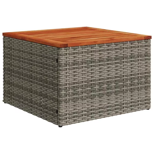  8 részes szürke polyrattan kerti ülőgarnitúra párnával