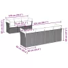  8 részes szürke polyrattan kerti ülőgarnitúra párnával