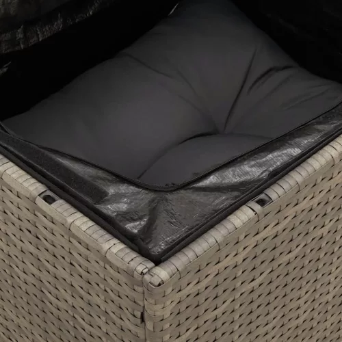  8 részes szürke polyrattan kerti ülőgarnitúra párnákkal