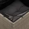  6 részes szürke polyrattan kerti ülőgarnitúra párnákkal