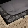  7 részes vegyes bézs polyrattan kerti ülőgarnitúra párnákkal