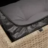  5 részes vegyes bézs polyrattan kerti ülőgarnitúra párnákkal