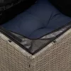  9 részes szürke polyrattan kerti ülőgarnitúra párnával