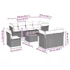  9 részes szürke polyrattan kerti ülőgarnitúra párnával