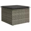  8 részes szürke polyrattan kerti ülőgarnitúra párnákkal