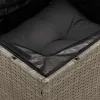  8 részes szürke polyrattan kerti ülőgarnitúra párnákkal