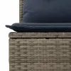  10 részes szürke polyrattan kerti ülőgarnitúra párnával