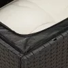  11 részes fekete polyrattan kerti ülőgarnitúra párnákkal