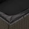  14 részes fekete polyrattan kerti ülőgarnitúra párnákkal