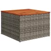  14 részes szürke polyrattan kerti ülőgarnitúra párnákkal