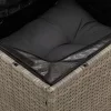  10 részes szürke polyrattan kerti ülőgarnitúra párnákkal