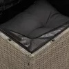  11 részes szürke polyrattan kerti ülőgarnitúra párnákkal