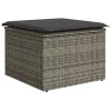  9 részes szürke polyrattan kerti ülőgarnitúra párnákkal
