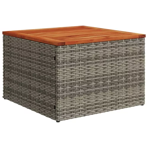  9 részes szürke polyrattan kerti ülőgarnitúra párnákkal