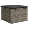  11 részes szürke polyrattan kerti ülőgarnitúra párnákkal