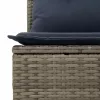  9 részes szürke polyrattan kerti ülőgarnitúra párnával