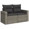  10 részes szürke polyrattan kerti ülőgarnitúra párnákkal